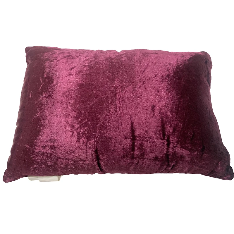 12" x 18" Cranberry Christmas Trees Velvet Lumbar Pillow by Ashland®