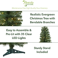 2ft. Pre-Lit Artificial Christmas Tree, Clear LED Lights