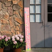 Glitzhome® 60'' Easter Blessings Wooden Porch Sign
