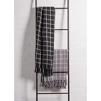 DII® Black Checked Plaid Throw