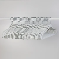 Honey Can Do White Slim-Profile Non-Slip Velvet Hangers