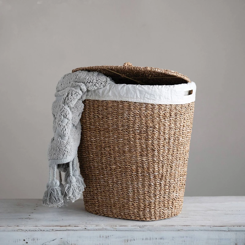 Hello Honey® Gray Tufted Cotton Rug with Tassels, 26" x 54"