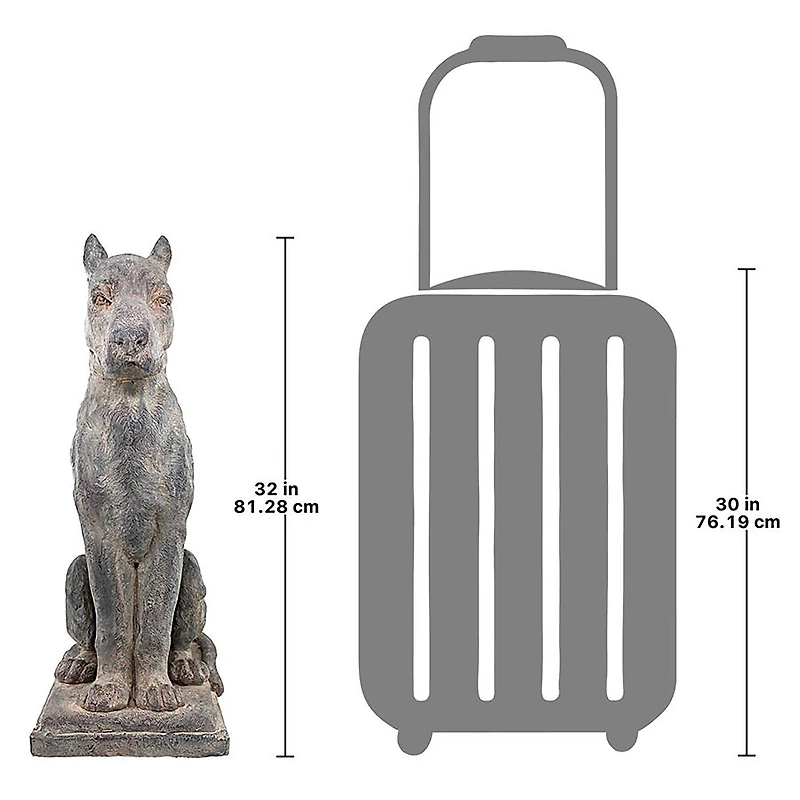 Design Toscano 32" The Great Dane Sentinel Quiet Strength Dog Statue