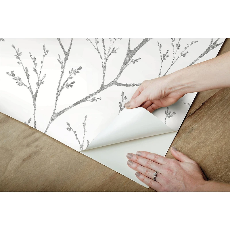RoomMates Gray Tree Branches Peel & Stick Wallpaper