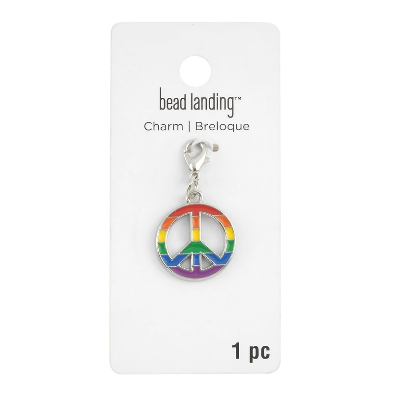 Rainbow Peace Sign Charm by Bead Landing™