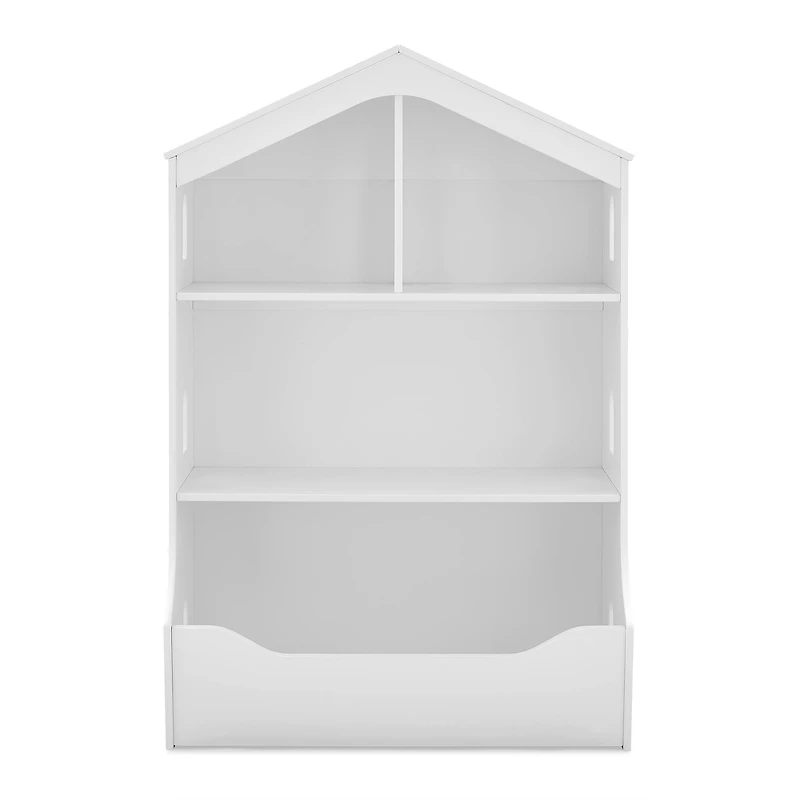 Delta Children Bianca White Playhouse Bookcase with Toy Storage