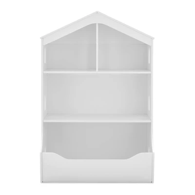 Delta Children Bianca White Playhouse Bookcase with Toy Storage