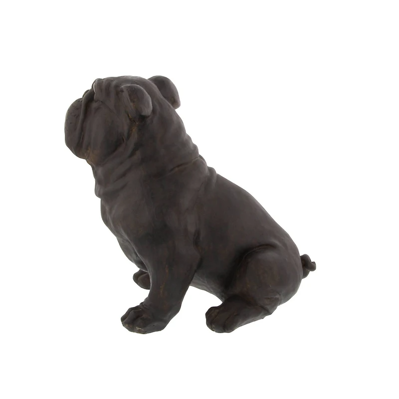 17" Black Traditional Dog Sculpture