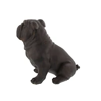 17" Black Traditional Dog Sculpture