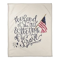 Land of the Free Coral Fleece Blanket