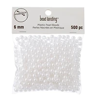 12 Pack: White Pearl Round Beads by Bead Landing