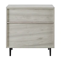 Walker Edison Birch/Magenta Interior Modern Accent Cabinet
