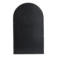 Glitzhome® 33" Black Arched Windowpane Wall Mirror