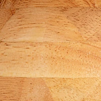 Hello Honey® 13.75" Acacia-Base White Stoneware Elegance Pedestal