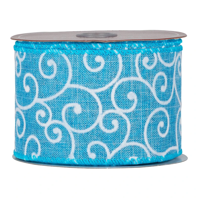 2.5" x 10yd. Swirl Spring Craft Wired Ribbon