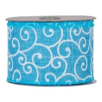 2.5" x 10yd. Swirl Spring Craft Wired Ribbon