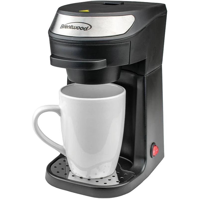 Brentwood Black Single-Serve Coffee Maker with Mug