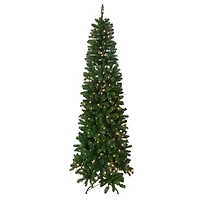 7.5ft. Pre-Lit Pvc Slim Artificial Christmas Tree