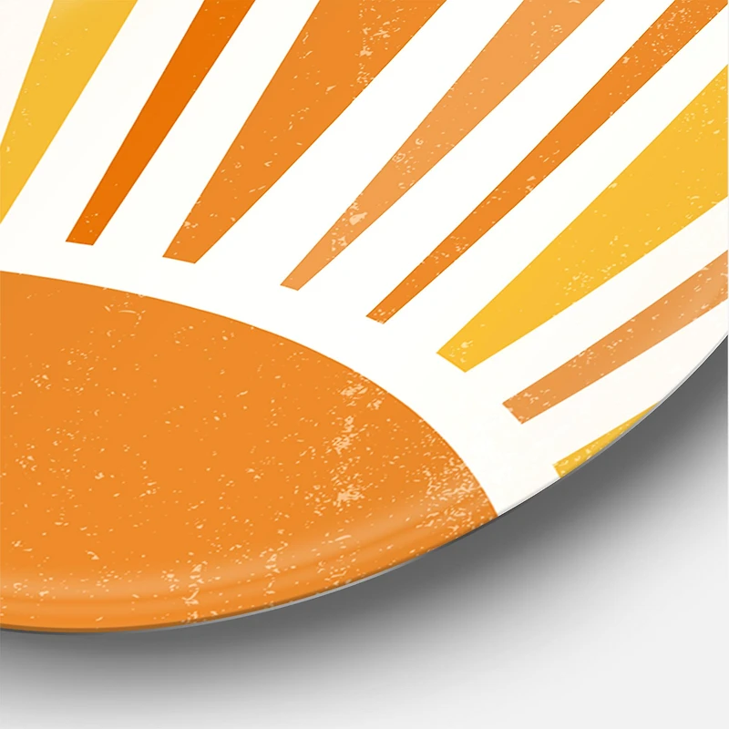 Designart - Minimalist Bright Shining Orange Sun Rays II