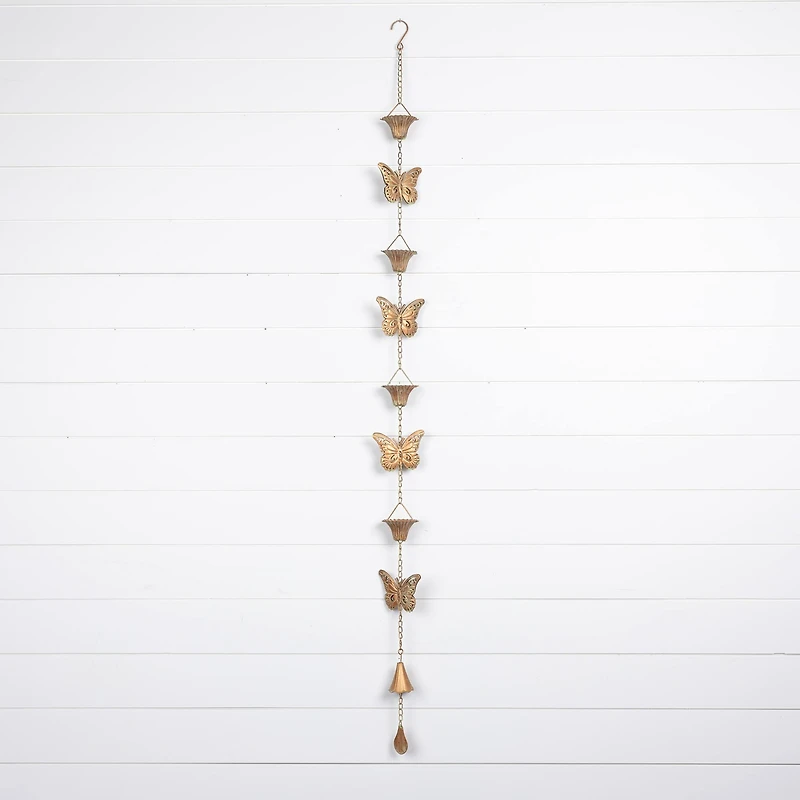 61.5" Iron Butterfly Rain Chain