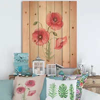 Designart - Retro Poppy Flowers