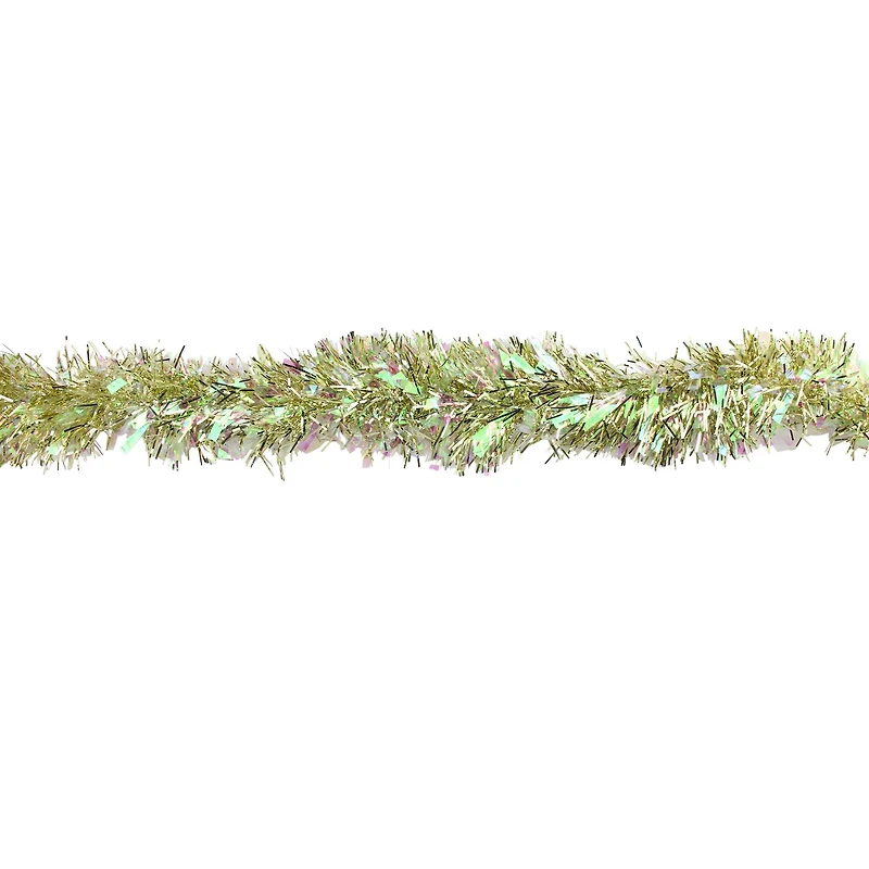 12ft. Starburst Iridescent & Gold Christmas Tinsel Garland