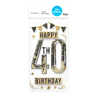 40th Birthday Dimensional Stickers by Recollections™