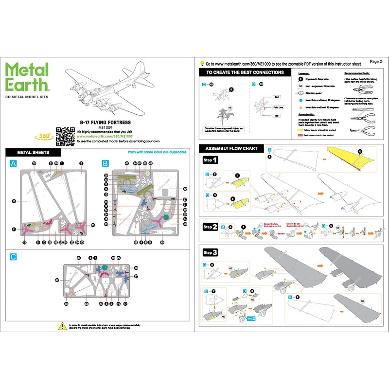Metal Earth® B-17 Flying Fortress™ Steel Model Kit