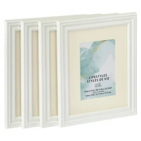 4 Pack Lifestyles 5" x 7" White Frames with Mat by Studio Décor®