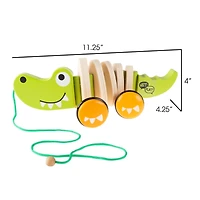 Toy Time Old Fashioned Alligator Wooden Pull Toy