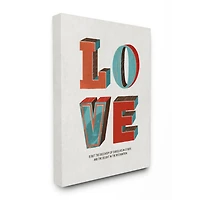 Stupell Industries Love Inspirational Canvas Wall Art