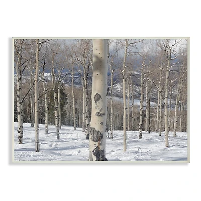Stupell Industries Winter Birches Wall Plaque