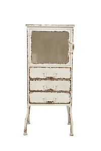 Hello Honey® Antique White Rustic Farmhouse Storage Cabinet