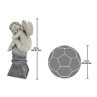 Design Toscano 22" Balancing a Dream Cherub Garden Statue