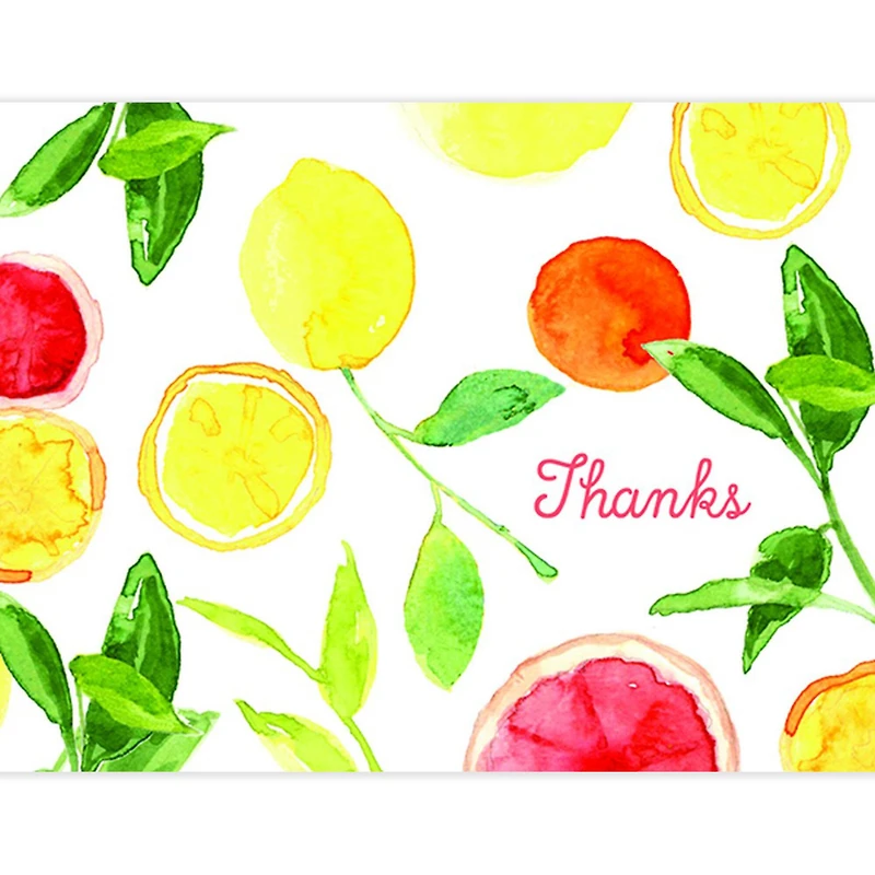 JAM Paper 'Go Green' Fresh Squeezed Thank You Card Set, 16ct.