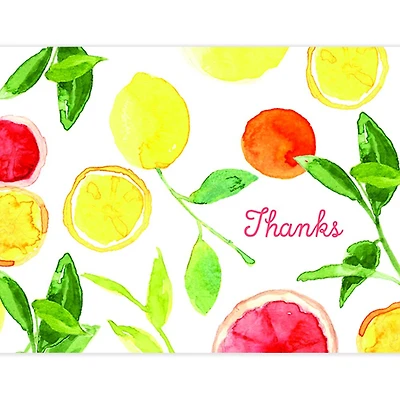 JAM Paper 'Go Green' Fresh Squeezed Thank You Card Set, 16ct.