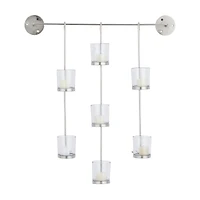 CosmoLiving by Cosmopolitan 27" Silver Contemporary Wall Sconce