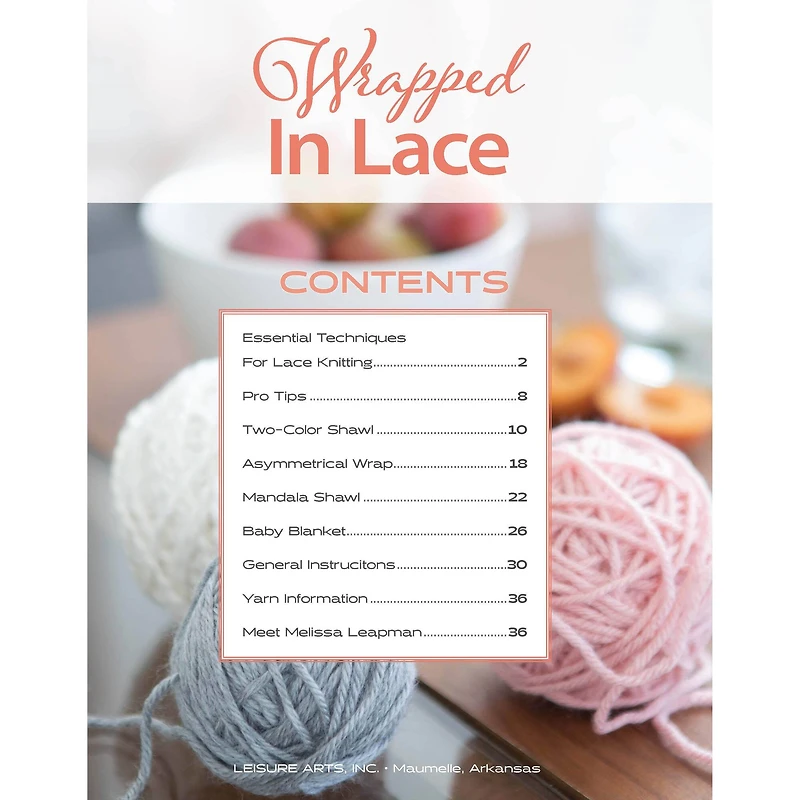 Leisure Arts® Knit Wrapped in Lace Book