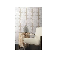 RoomMates White Mid-Century Beads Peel & Stick Wallpaper