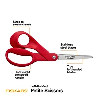 Fiskars® Petit 7" Red Left-Handed Scissors