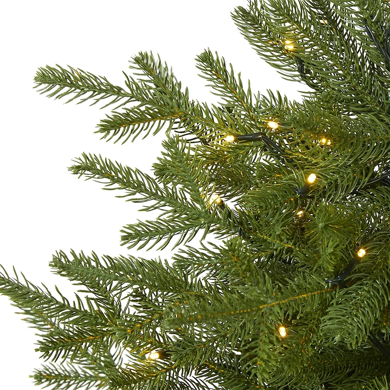 4ft. Pre-Lit Swedish Fir Artificial Christmas Tree with Warm White LED Lights