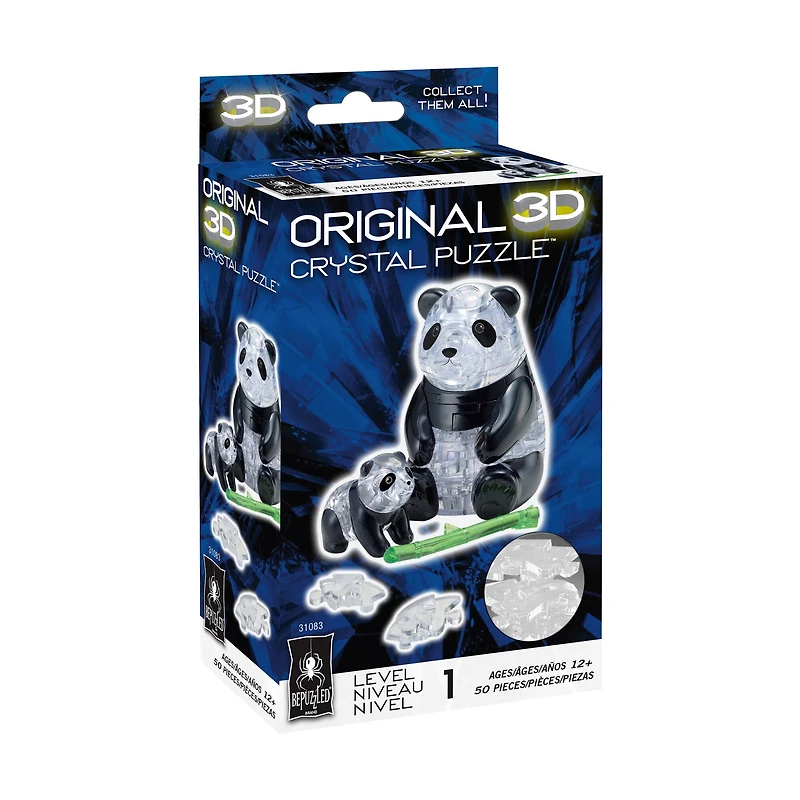BePuzzled® Original 3D Crystal Puzzle™ Panda & Baby 50 Piece Puzzle