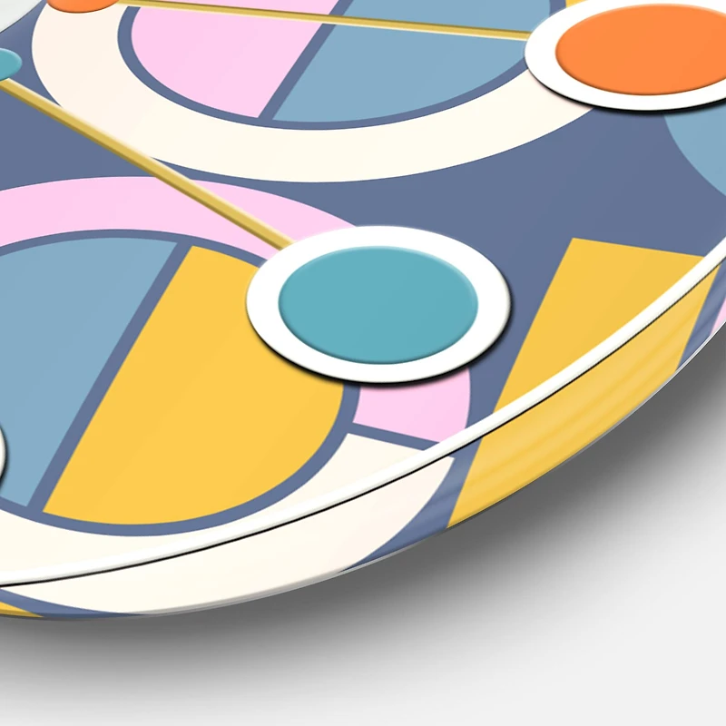 Designart 'Retro Circular Design I Mid-Century Modern Wall Clock