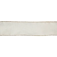 2.5" x 20ft. Cream Shimmer Wired Ribbon by Celebrate It®