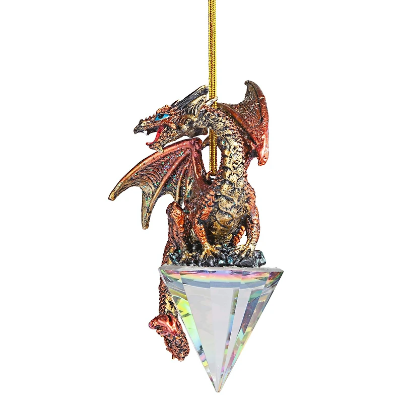 Design Toscano Diamond Dragon 2019 Gothic Ornaments, 3ct.
