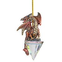 Design Toscano Diamond Dragon 2019 Gothic Ornaments, 3ct.