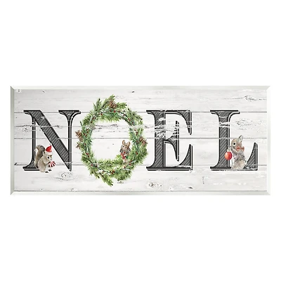 Stupell Industries Woodland Animal Noel Sign Wall Plaque Art