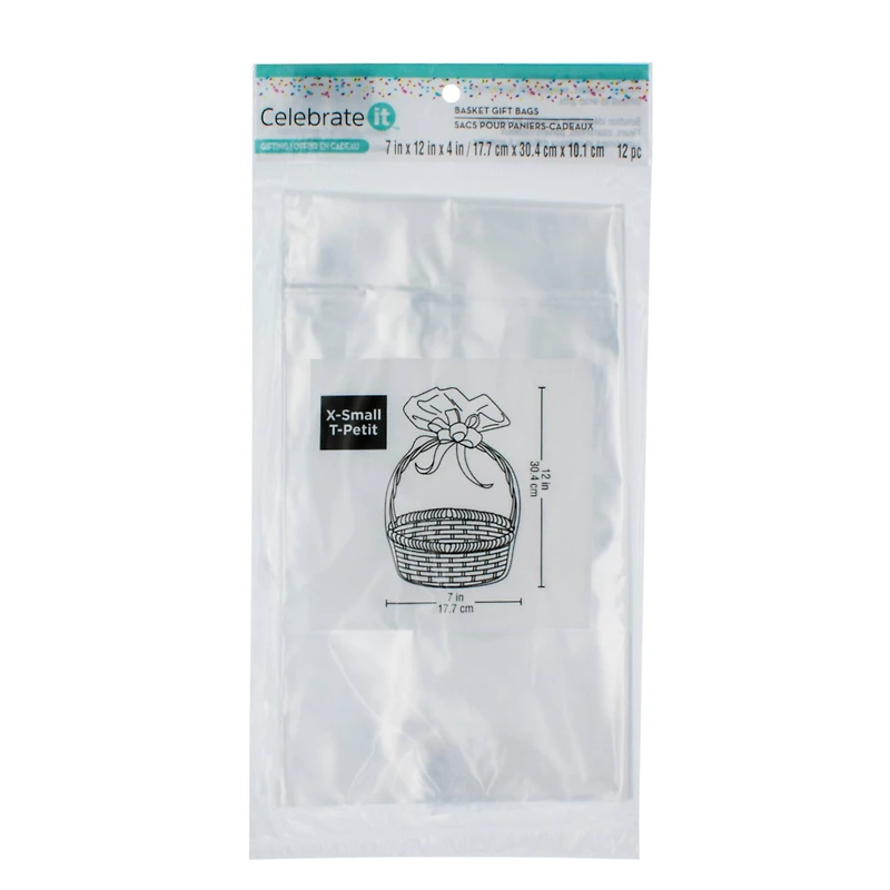 Clear Basket Gift Bags by Celebrate It
