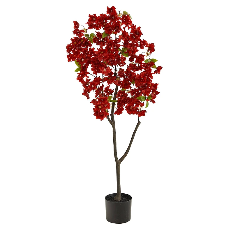 4ft. Potted Red Cherry Blossom Artificial Tree