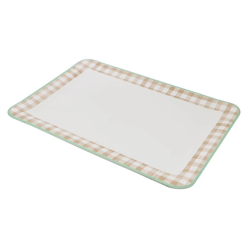 9" x 13" & White Gingham Paper Trays
